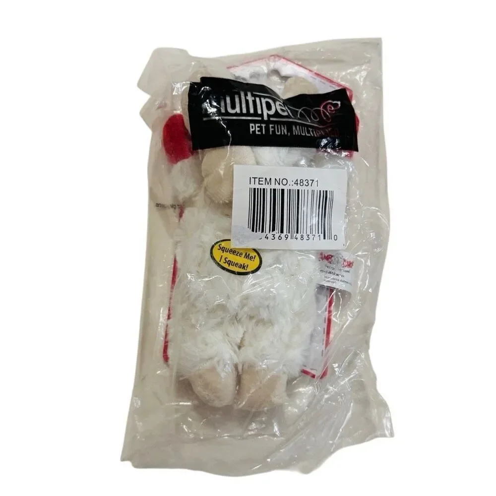 Multipet Lamb Chop Dog Plush Toy - Squeaky Dog Toy for All Dogs 8